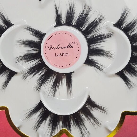 NIB VELEASHA 5D FAUX MINK EYELASHES 7 PAIRS (DUBAI) - Picture 4 of 4